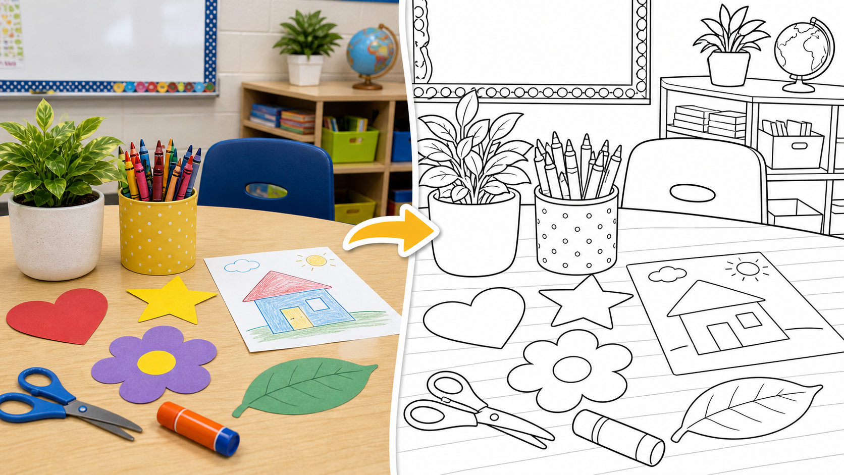 How Teachers Can Create Coloring Pages from Classroom Photos